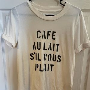 Anthropologie white short sleeve t shirt XS